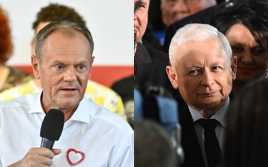 Przewodniczący Platformy Obywatelskiej Donald Tusk i prezes PiS Jarosław Kaczyński