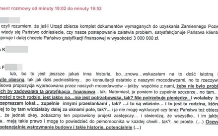 Zapis rozmowy: "jednej z rodzin nie wystarczą pieniądze, potrzebuje lokalu"