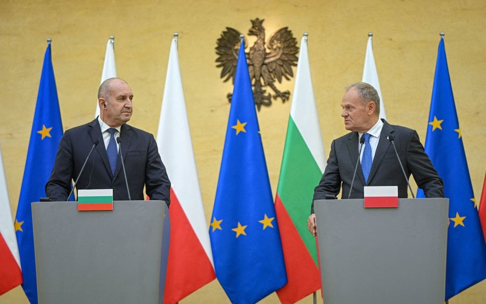 Rumen Radew i Donald Tusk