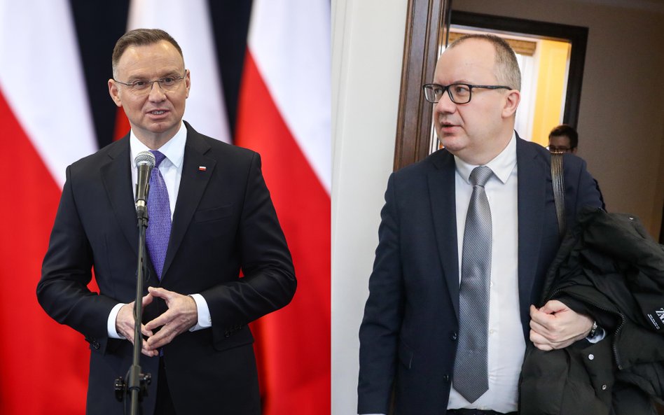 Prezydent Andrzej Duda, minister sprawiedliwości Adam Bodnar