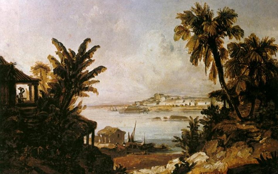 Widok Angostury (obecnie Ciudad Bolivar), mal. Ferdinand Bellermann ok. 1845 r.