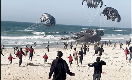 Amerykańska pomoc ląduje w sobotę na plaży w Strefie Gazy