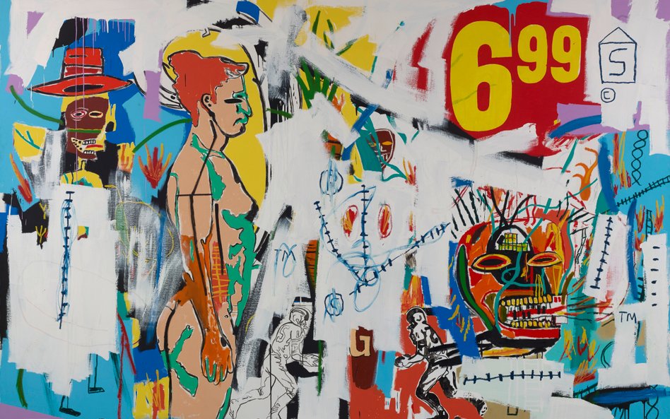 Jean-Michel Basquiat, Andy Warhol, „6.99”, 1985, akryl i olej na płótnie (297 x 410 cm), Nicola Erni