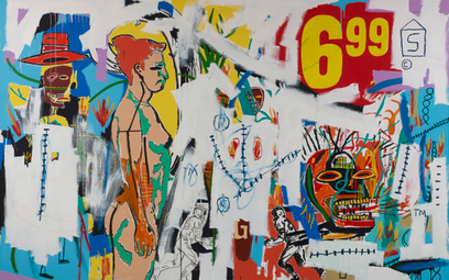 Jean-Michel Basquiat, Andy Warhol, „6.99”, 1985, akryl i olej na płótnie (297 x 410 cm), Nicola Erni