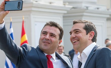 Goran Zaew i Aleksis Tsipras w Skopje