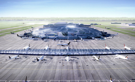 Wizualizacja projektu Centralnego Portu Lotniczego
