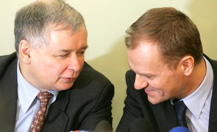 Jarosław Kaczyński z Donaldem Tuskiem