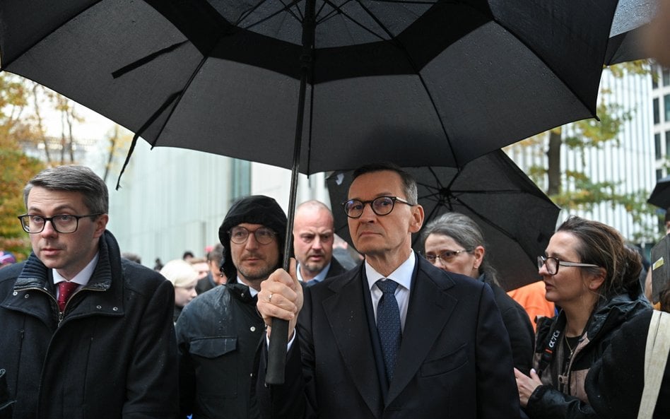 Przewodniczący Rozwój Plus Mateusz Morawiecki, członek komisji rewizyjnej Piotr Muller i europoseł W