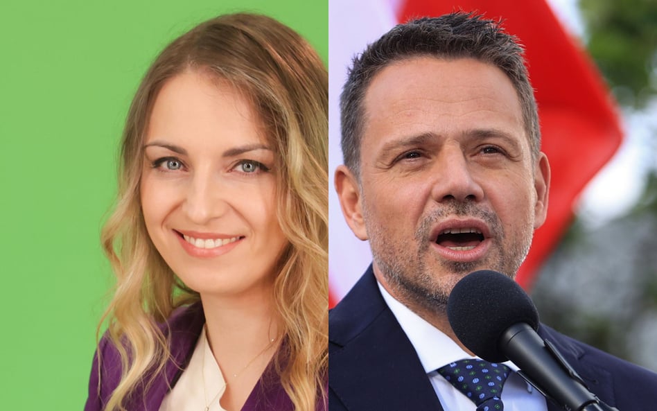 Kinga Gajewska pojawiła się w DPS z workiem ziemniaków, miała na sobie koszulkę z nadrukiem „Rafał T