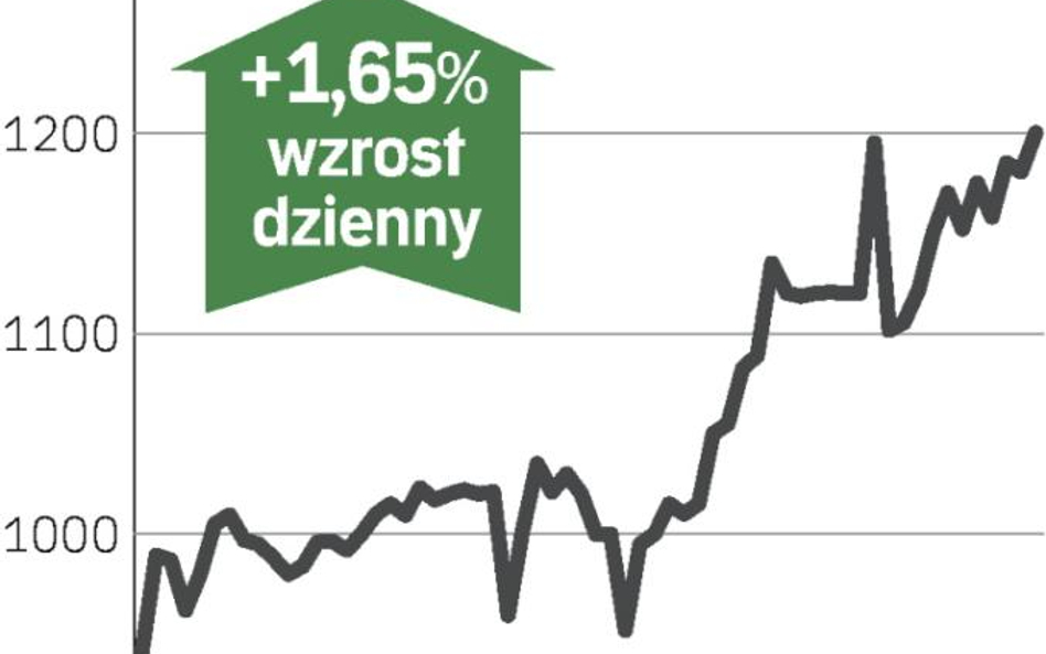 Duża emisja ciągnie w górę kurs