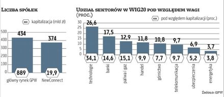 Również na GPW są firmy działające w mniej typowych branżach, ale dominują pod tym względem spółki z