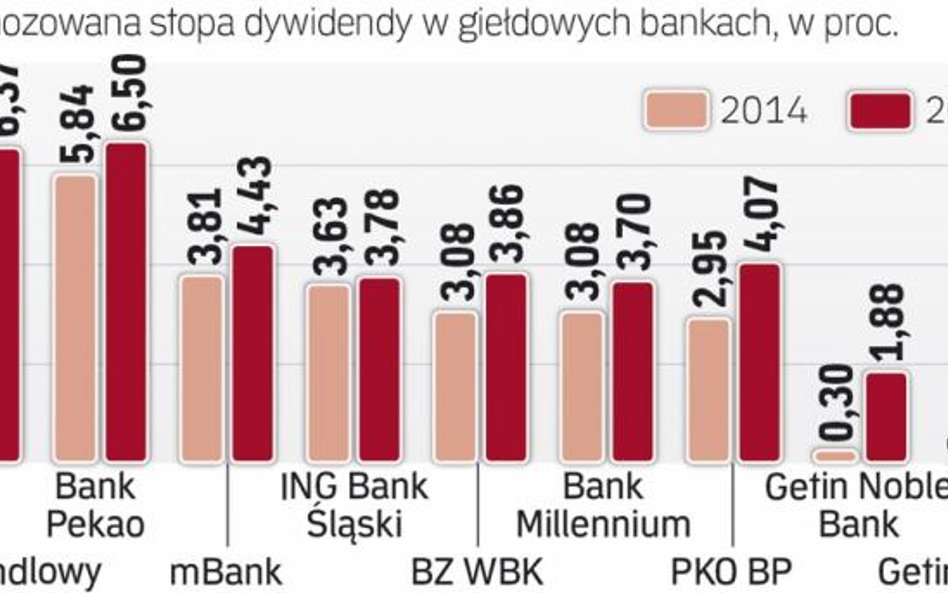 W kolejnych latach dywidendy banków powinny być jeszcze wyższe niż w 2013 r