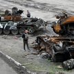 Zniszczone rosyjskie czołgi w pobliżu Kijowa