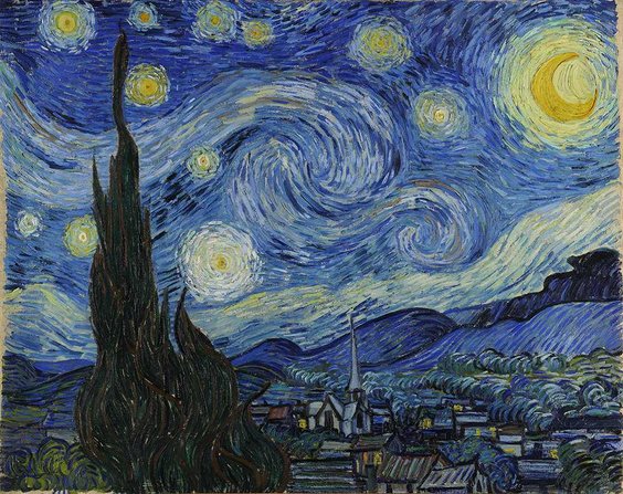 Gwiaździsta noc, Vincent van Gogh / MoMA The Museum of Modern Art.