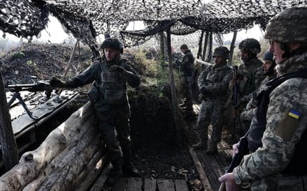 Ukraińscy żołnierze na froncie w rejonie Zaporoża