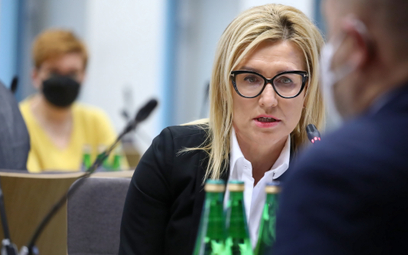 Prokurator Ewa Wrzosek podczas posiedzenia Parlamentarnego Zespołu ds. Naprawy Rzeczypospolitej w Se