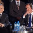Jarosław Kaczyński i David Cameron podczas konwencji wyborczej PiS