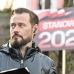 Dziennikarz, kandydat w zbliżających się wyborach na prezydenta RP Krzysztof Stanowski podczas akcji