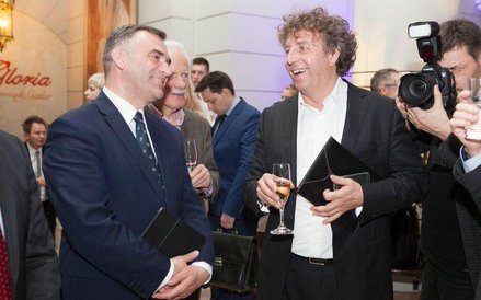 Włodzimierz Karpiński (minister skarbu państwa) i Grzegorz Hajdarowicz (właściciel Grupy Gremi)