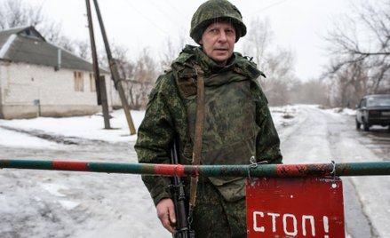 Członek milicji separatystów z Donbasu