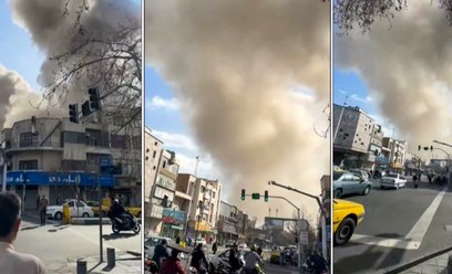 Dym nad Teheranem po atakach Izraela i USA