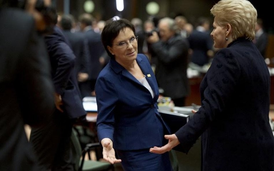 Premier Ewa Kopacz i prezydent Litwy Dalia Grybauskaite