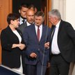 Premier Beata Szydło, marszałek Sejmu Marek Kuchciński i marszałek Senatu Stanisław Karczewski po sp