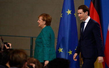 Kanclerze. Angela Merkel i Sebastian Kurz, wczoraj w Berlinie