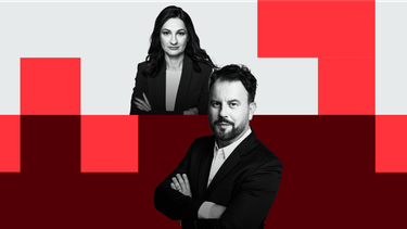 Marzena Tabor-Olszewska, redaktor prowadząca „Rzeczpospolitej” i Jacek Nizinkiewicz, dziennikarz dzi