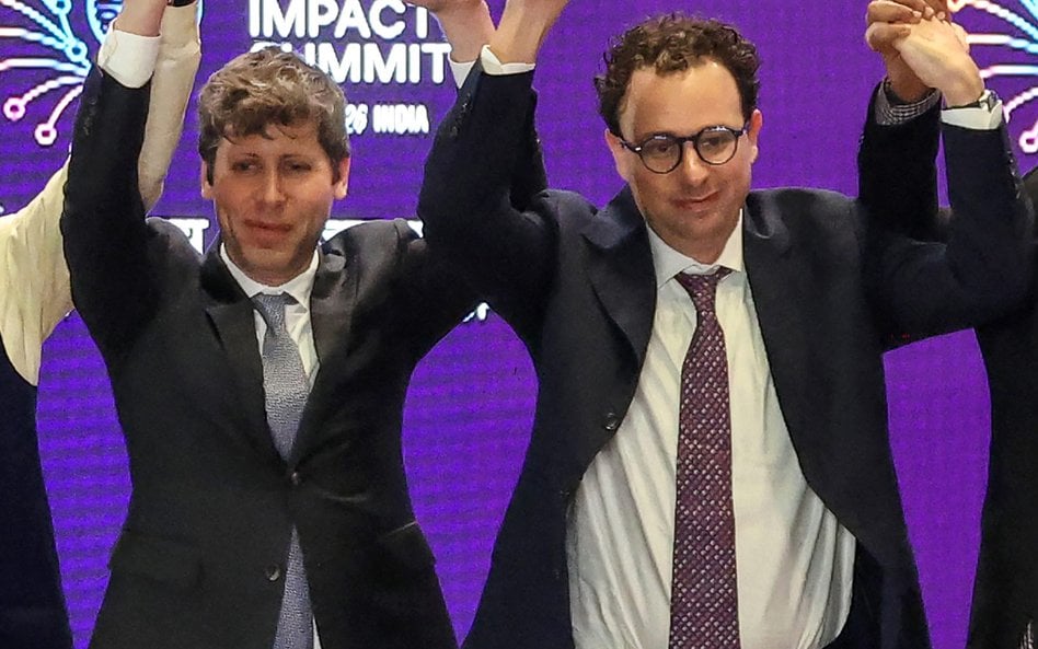 Dario Amodei (z prawej) i Sam Altman, szefowie Anthropic i OpenAI, mogą współpracować w kwestii bezp