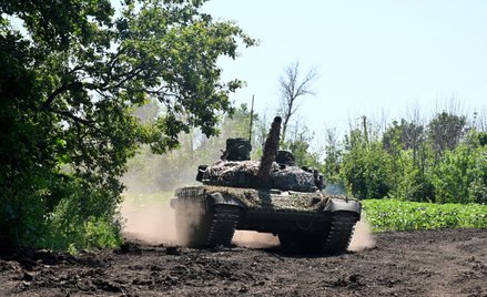 Ukraiński czołg w obwodzie charkowskim