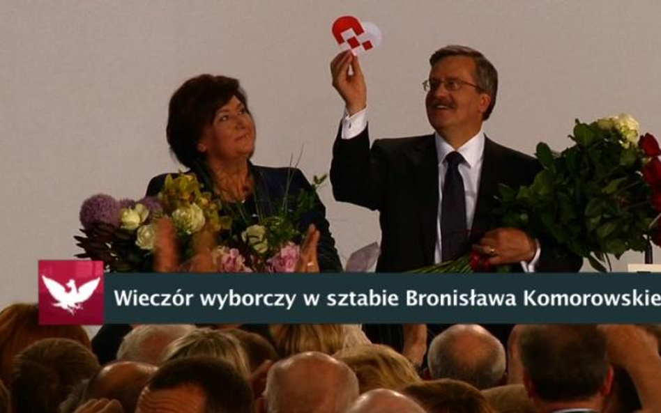 Wieczór wyborczy w sztabie Bronisława Komorowskiego