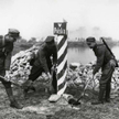 Pierwszy polski słup graniczny nad Odrą wkopany 27 lutego 1945 r. w Czelinie