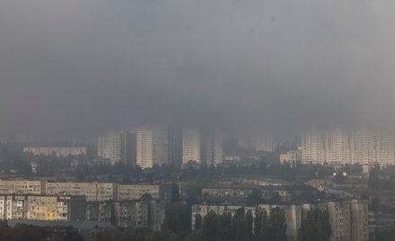 Dym nad Kijowem po rosyjskim ataku z powietrza