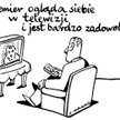 Komentarz rysunkowy. Zadowolony premier
