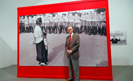 2010 r. Erazm Ciołek na otwarciu wystawy „Sierpień »Solidarności«”, Warszawa