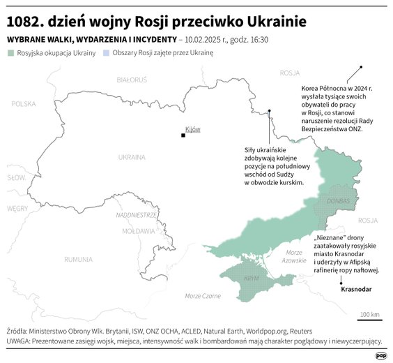 Tak wyglądała sytuacja na froncie 10 lutego