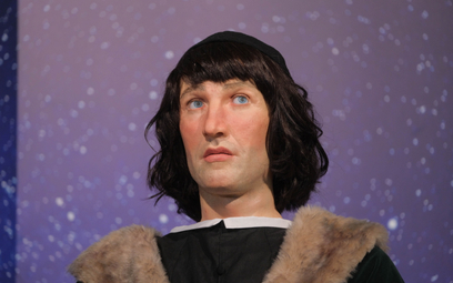 Robot o twarzy Mikołaja Kopernika w Centrum Nauki Kopernik w Warszawie