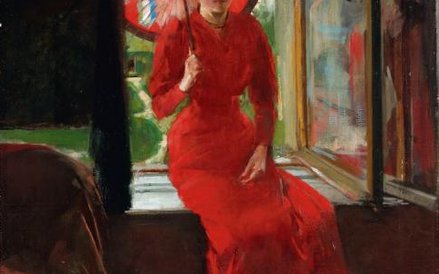 Autoportret z japońską parasolką 1892, olej na płótnie