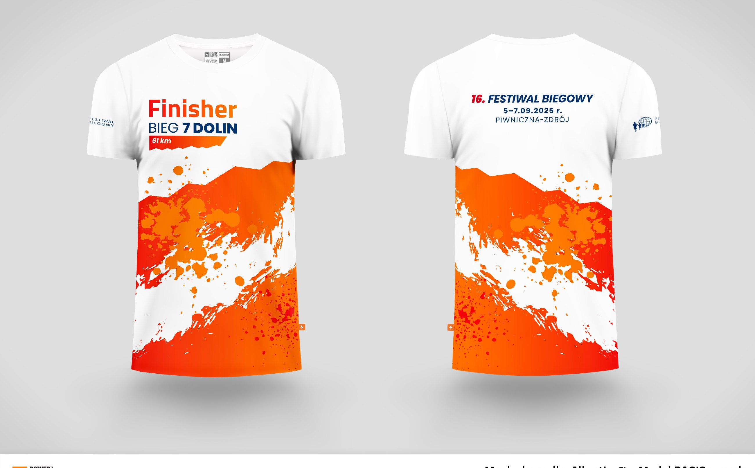 Pamiątkowe koszulki FINISHER dla uczestników Festiwalu Biegowego