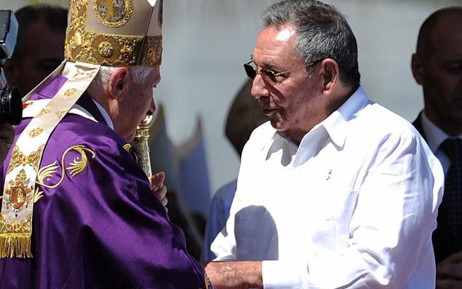 Benedykt XVI i Raul Castro