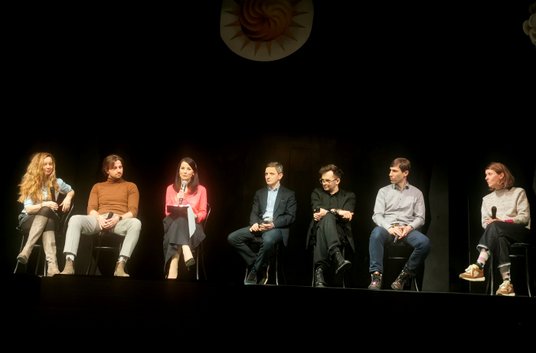 (od lewej):  Agata Uchman- projektantka kostiumów;  Karol Drozd- Choreograf; Sonia Kobylańska- Jóźwi