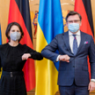 Szefowa niemieckiej dyplomacji Annalena Baerbock i MSZ Ukrainy Dmytro Kułeba
