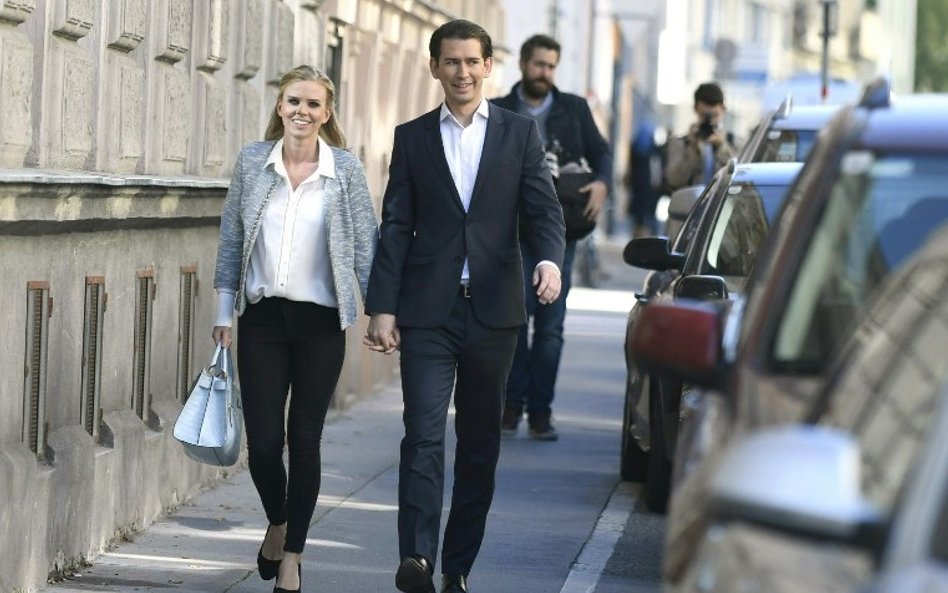 Sebastian Kurz i jego partnerka Susanne Thier