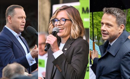 Karol Nawrocki, Magdalena Biejat i Rafał Trzaskowski