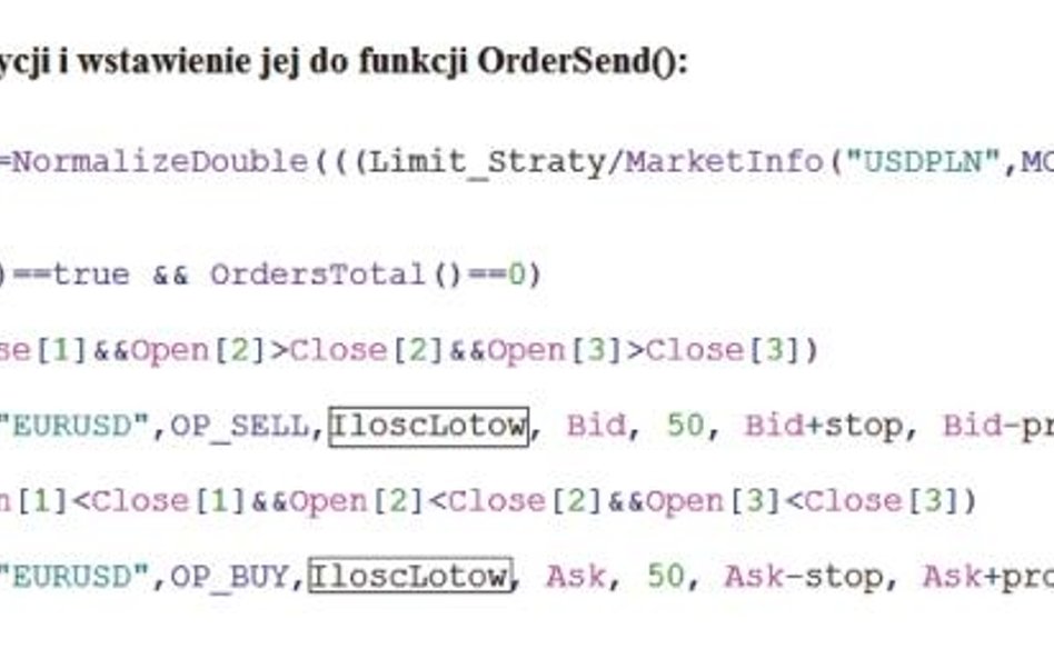 Podstawy programowania strategii w języku MQL4 (część 11)