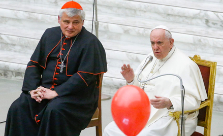 Kard. Konrad Krajewski i papież Franciszek