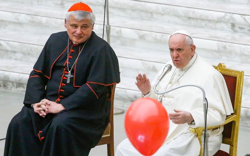 Kard. Konrad Krajewski i papież Franciszek