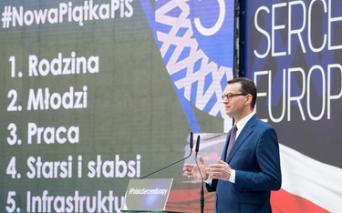 Premier Mateusz Morawiecki promował nową „piątkę” PiS, jeżdżąc po Polsce
