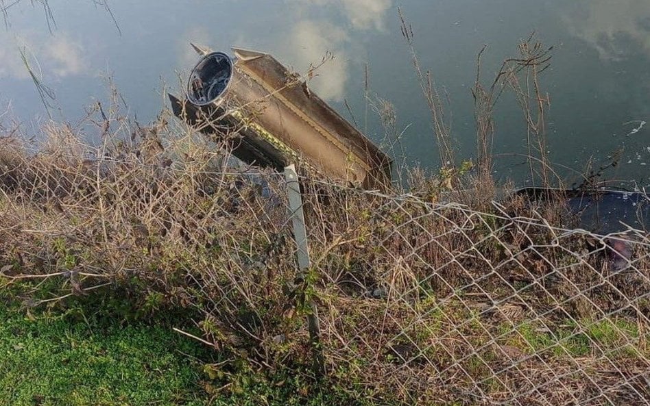 Szczątki pocisku przechwytującego, który spadł na Turcję
